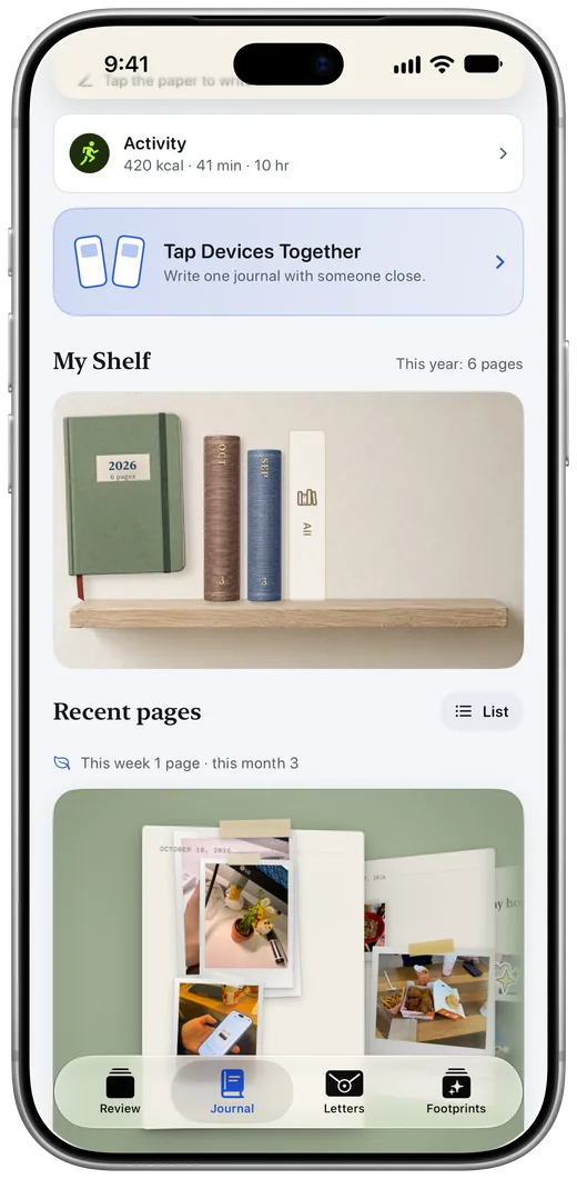 PicLoom's shelf with the 2026 yearbook and recent pages