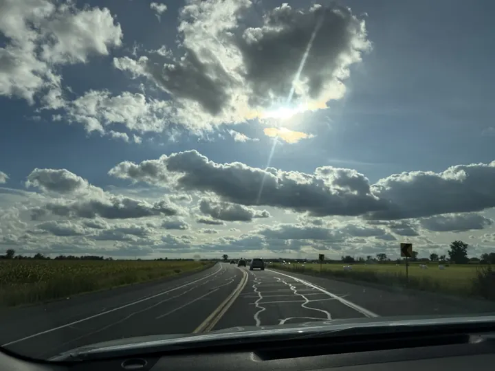 The sun at the end of the road